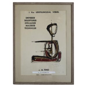 Plakat z wystawy twórczości Aurelio Teno – Dania – 1965