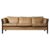 Trzyosobowa sofa skórzana – Mogens Hansen – Dania – lata 70