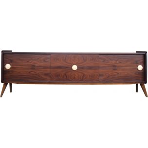Palisandrowy sideboard z kulistymi uchwytami – Norwegia – lata 60