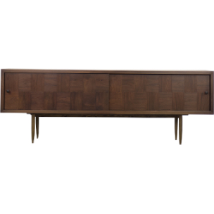 Wysoki sideboard orzechowy Mid-Century Modern – Dania – lata 60