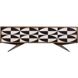 Skandynawski sideboard z malaturą – Skandynawia – lata 60