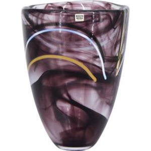Szklany wazon Contrast Vase – proj. Anna Ehrner dla Kosta Boda – Szwecja – lata 80