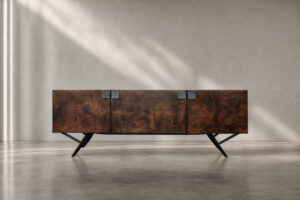 Modernistyczny sideboard z barkiem, Skandynawia, lata 60. - Mid-Century Modern design od GARAGE GARAGE