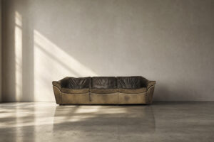 Skórzana sofa trzyosobowa, Berg Furniture, Dania, lata 70. - Mid-Century Modern design od GARAGE GARAGE