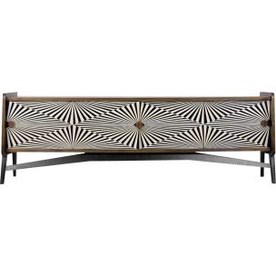 Brzozowy sideboard z malaturą – Norwegia – lata 60