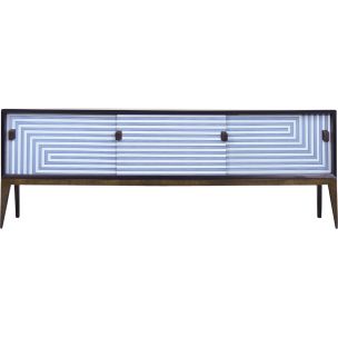Sideboard z niebieską malaturą – Skandynawia – lata 60