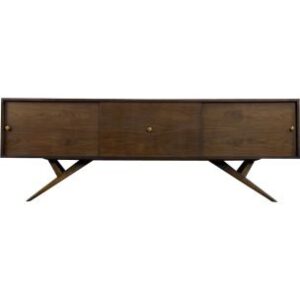 Wysoki sideboard orzechowy Mid-Century Modern – Dania – lata 60