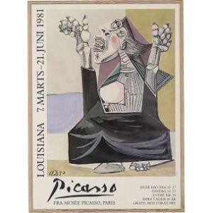 Plakat z wystawy Pablo Picasso – Muzeum Sztuki Louisiana – Dania – 1981