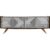 Brzozowy sideboard z malaturą w stylu Op-Art – Szwecja – lata 60