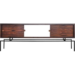 Zoomorficzny sideboard z palisandrowo-białym panelem – Dania – lata 60