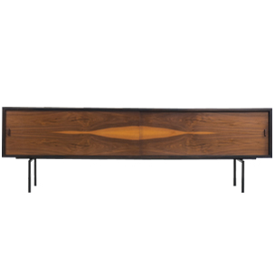 Minimalistyczny sideboard orzechowy – Niderlandy – lata 60