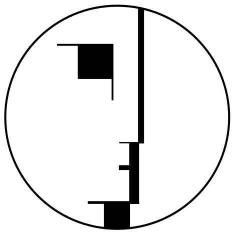 Geometryczna kompozycja graficzna w stylu Bauhaus