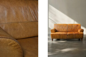 Vintage skórzana sofa trzyosobowa, lata 60. - Industrial design od GARAGE GARAGE