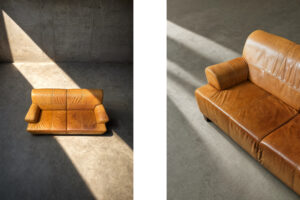 Vintage skórzana sofa trzyosobowa, lata 60. - Industrial design od GARAGE GARAGE