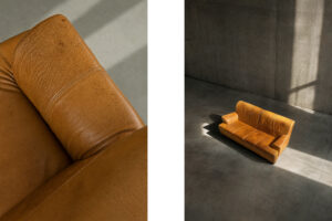 Vintage skórzana sofa trzyosobowa, lata 60. - Industrial design od GARAGE GARAGE