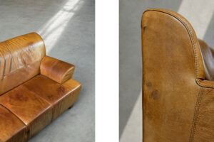 Vintage skórzana sofa trzyosobowa, lata 60. - Industrial design od GARAGE GARAGE
