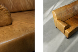 Vintage skórzana sofa trzyosobowa, lata 60. - Industrial design od GARAGE GARAGE