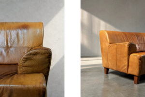 Vintage skórzana sofa trzyosobowa, lata 60. - Industrial design od GARAGE GARAGE