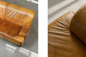 Vintage skórzana sofa trzyosobowa, lata 60. - Industrial design od GARAGE GARAGE