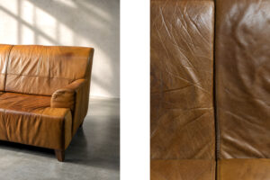 Vintage skórzana sofa trzyosobowa, lata 60. - Industrial design od GARAGE GARAGE