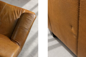 Vintage skórzana sofa trzyosobowa, lata 60. - Industrial design od GARAGE GARAGE