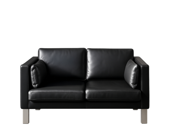 Klasyczna dwuosobowa sofa skórzana – Dania – lata 70
